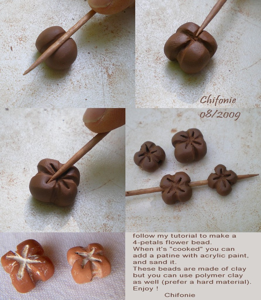 tutorial clay flower beads_Chifonie 082009 visit me at … Flickr