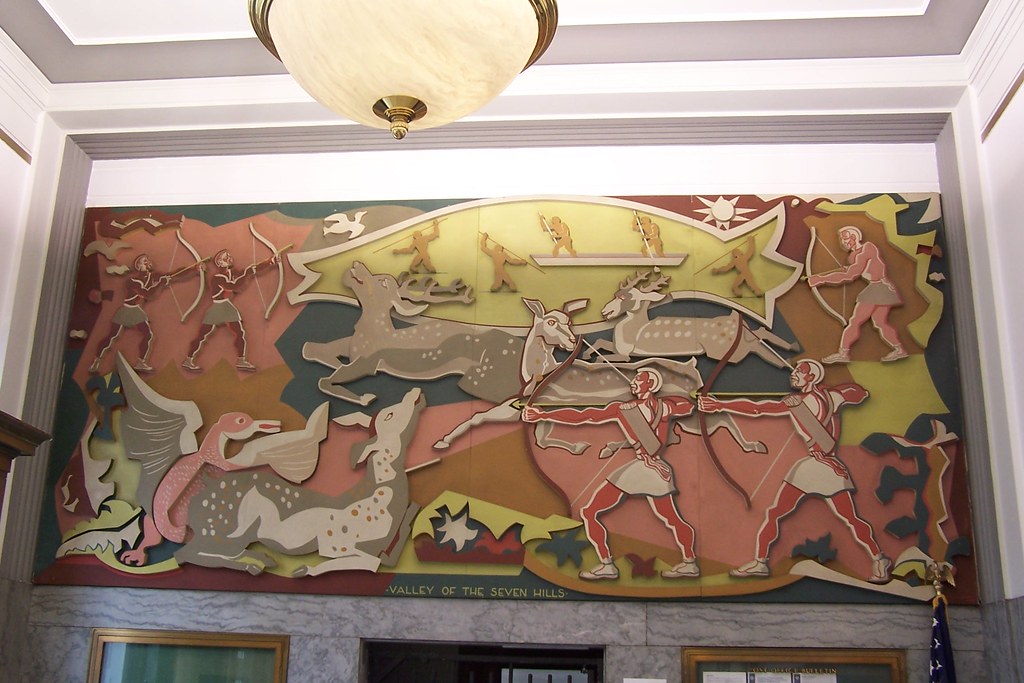 WPA Mural in the Cortland Post Office Cortland, New York J. Stephen Conn Flickr