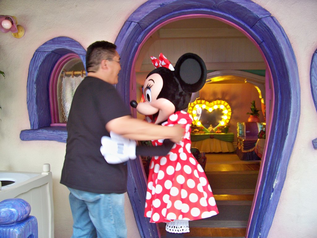 I hug Minnie Mouse in front of her house a photo on Flickriver