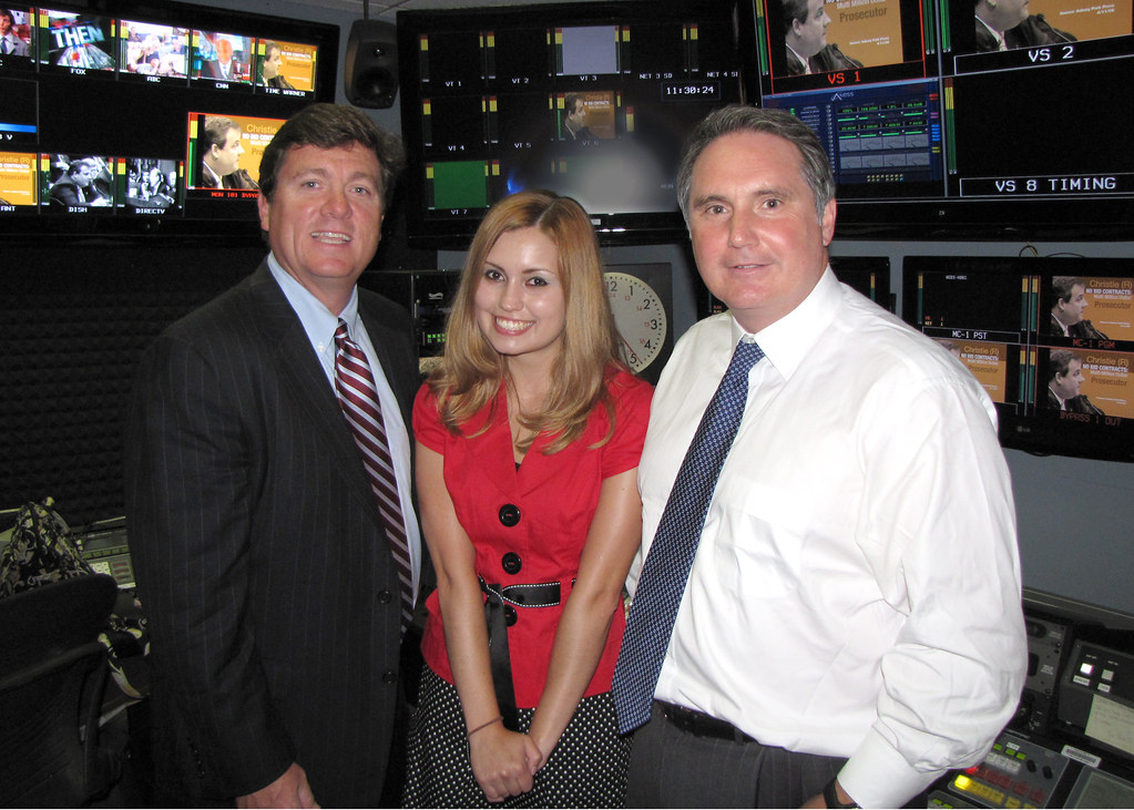Sean O’Boyle (NBC), Kristine Crane, Peter Dunn (CBS) Flickr
