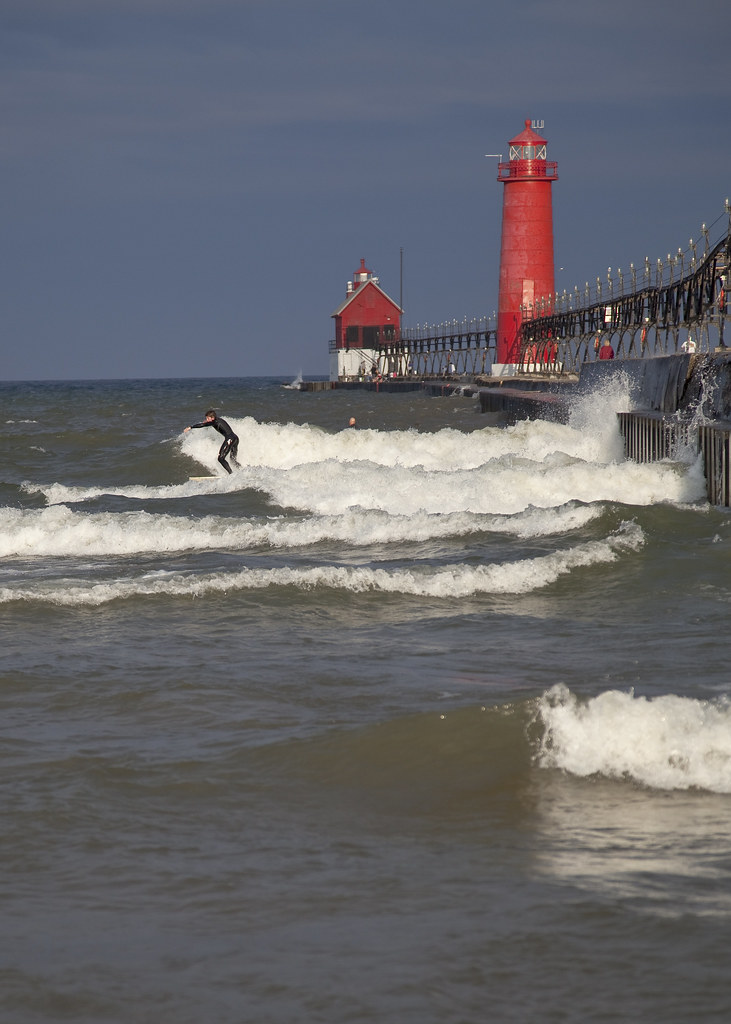 Shark Free Surfing These lucky Lake Michigan surfers don't… Flickr