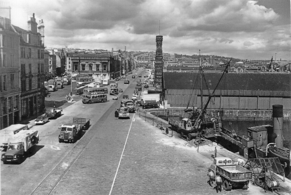 Dock Street, Dundee, looking east in the 1950s. David Mason Flickr