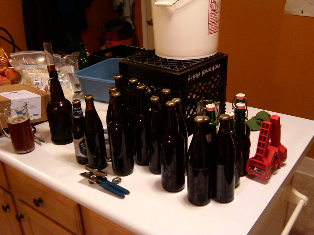Newly bottled beer Eli Sagor Flickr