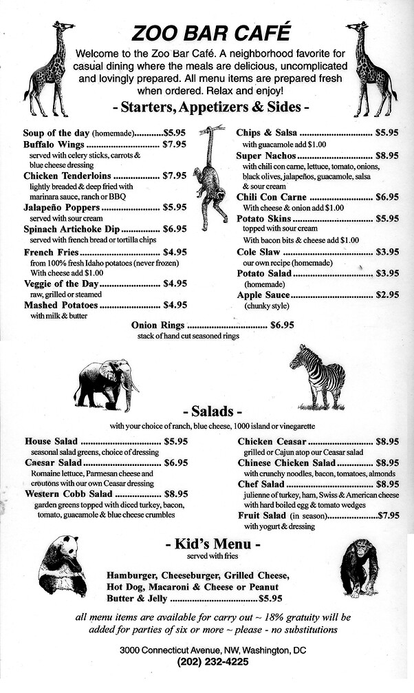 Zoo Bar Menu Pg. 1 Posting for Zoo Lights 12/12 5pm Tai.Shar Flickr