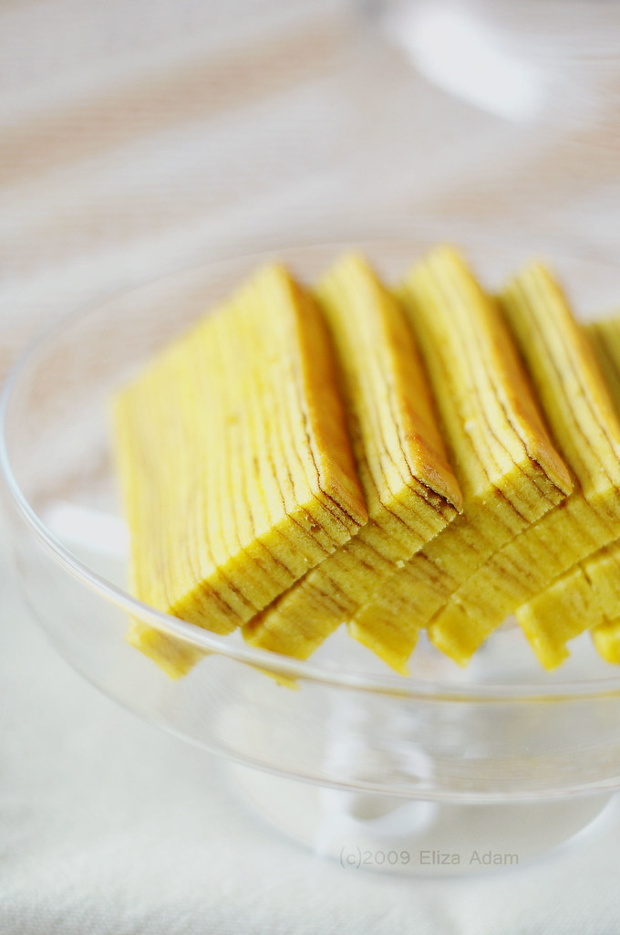 Kue Lapis Legit with batik background Eliza Adam Flickr