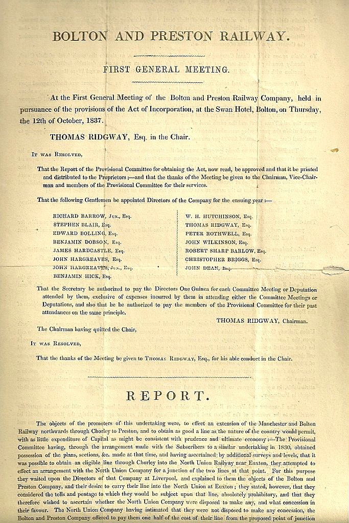 Bolton and Preston Railway the first general meeting repor… Flickr
