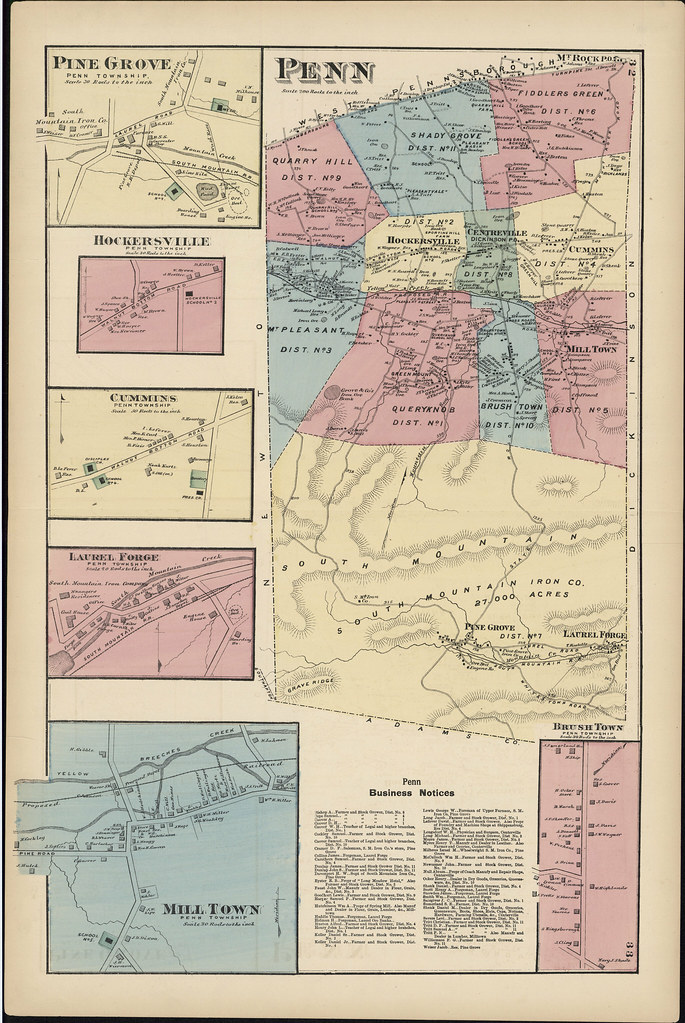 Map of Penn Township, Pine Grove, Mill Town, Cumberland Co… Flickr