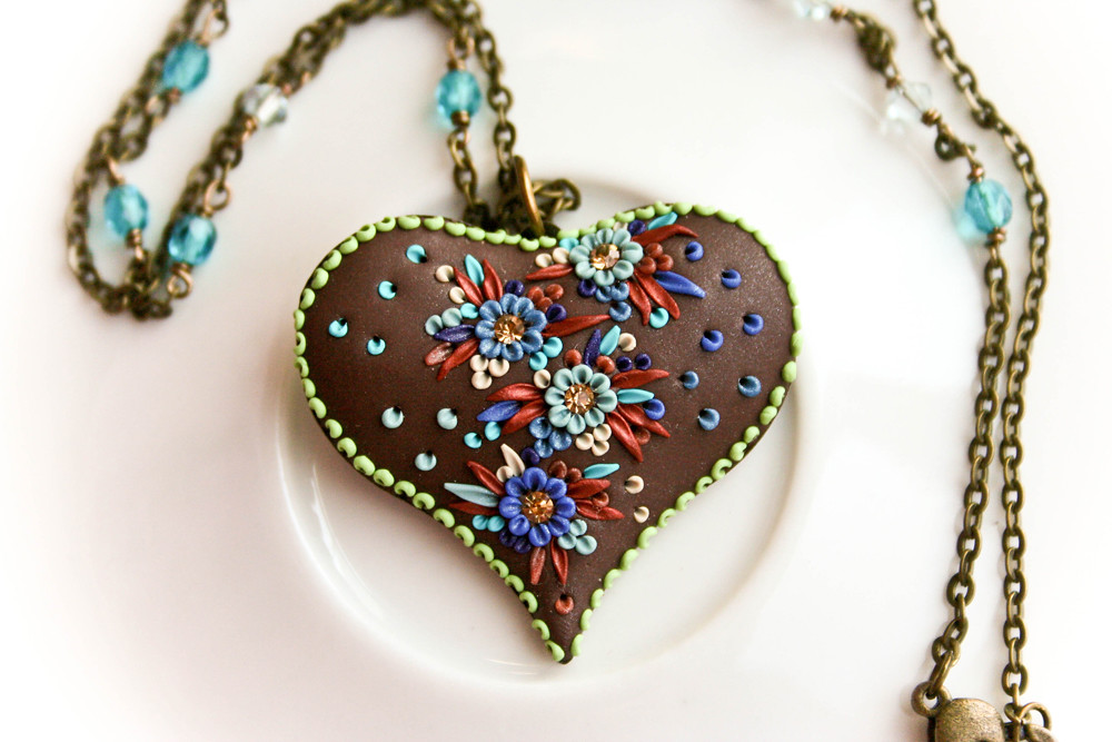 sweet as chocolate pendant *sold* slightly shimmering choc… Flickr