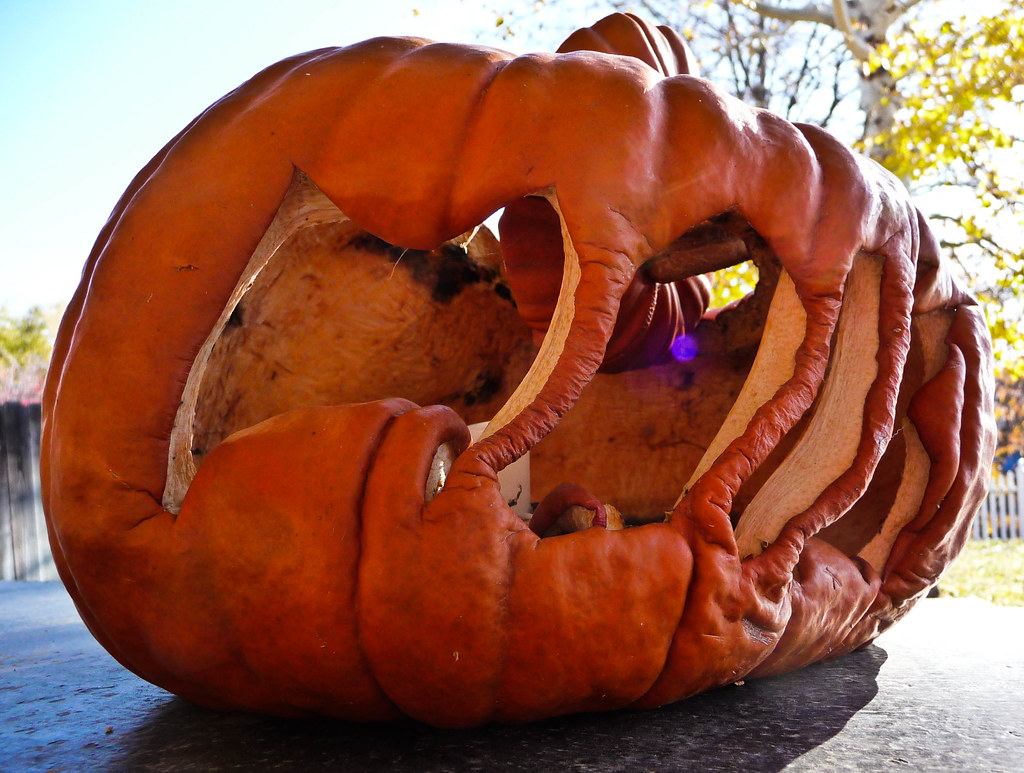 Pumpkin Death My award winning birthday pumpkin (made by M… Flickr