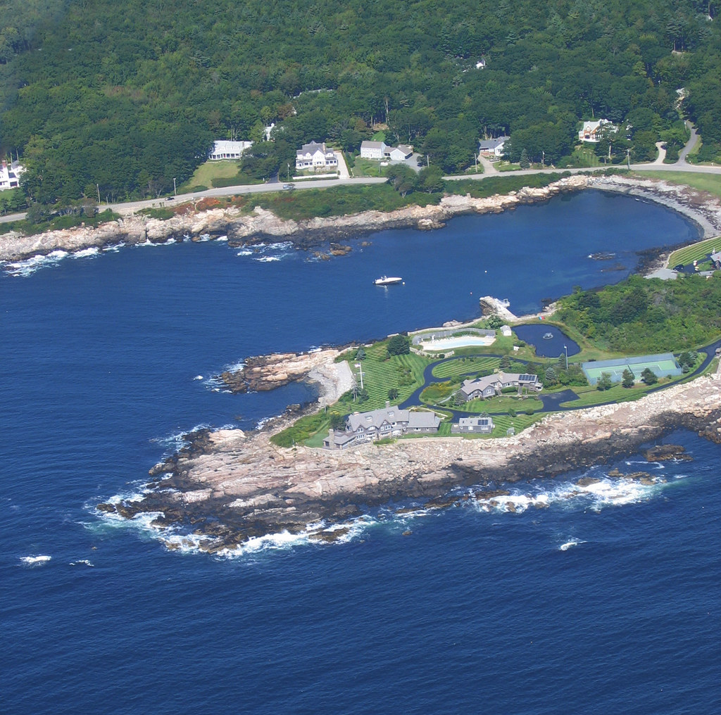 Walker's Point, Kennebunkport, Aerial President Bush's sum… Flickr