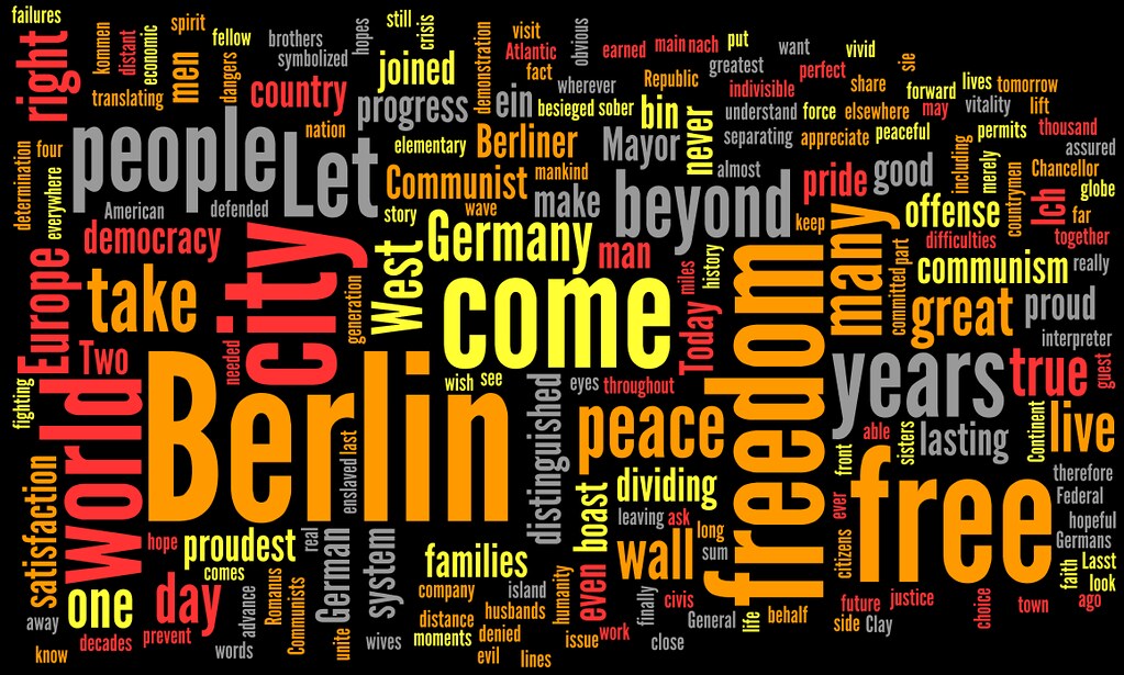 Ich Bin Ein Berliner Word Cloud The full text … Flickr