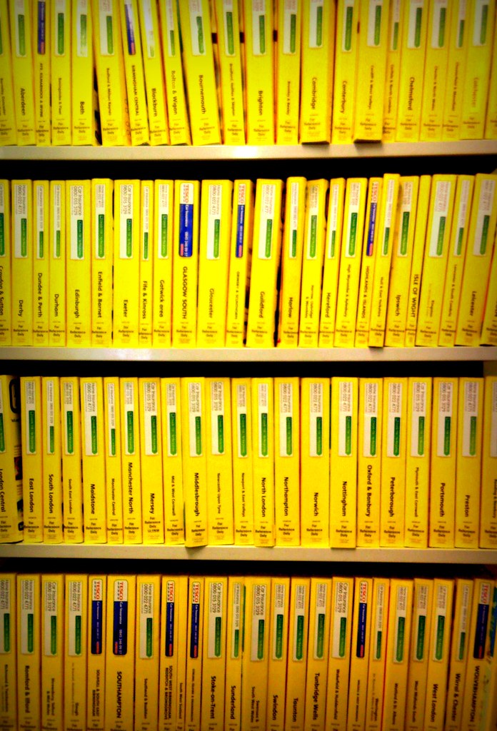 Yellow pages. And so many of them. Trevor Coultart Flickr