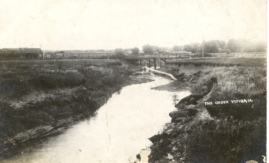 Victor, Iowa, Bridge Postmarked Victor, August 27, 1908