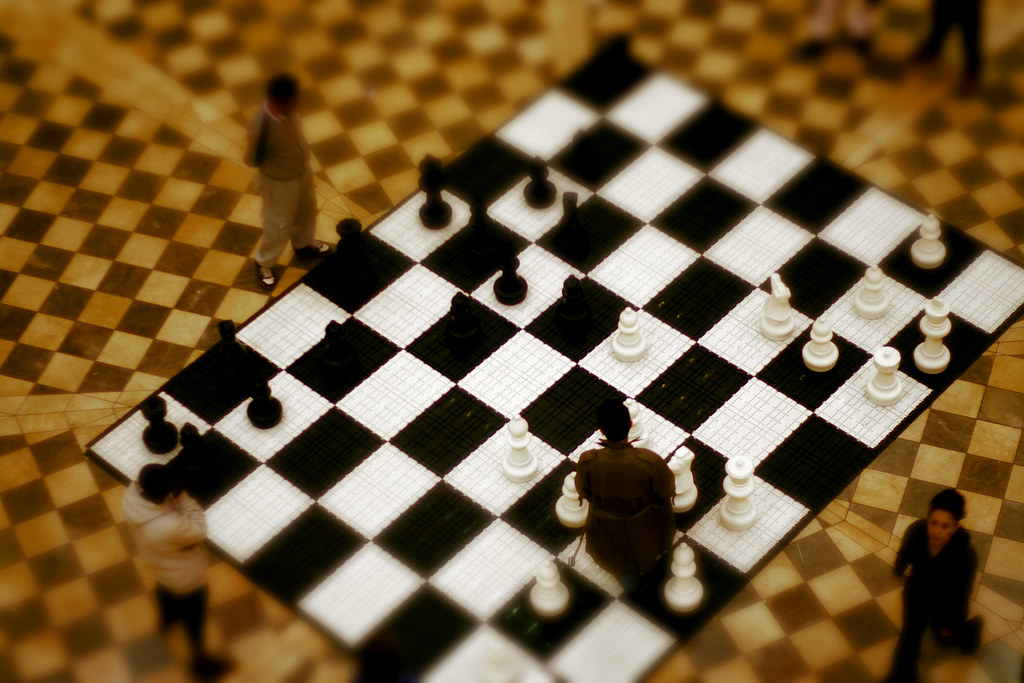 chess board tilt shift this chess board sits in the middle… Flickr