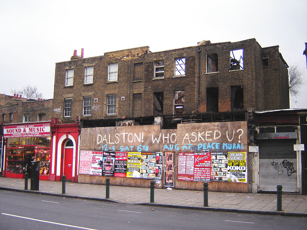 Derelict shops, Dalston Lane, Hackney Planning blight. I r… Flickr