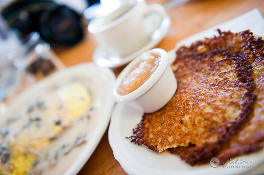 Bon Appetit! Mushroom Omelet and Potato Pancakes Flickr