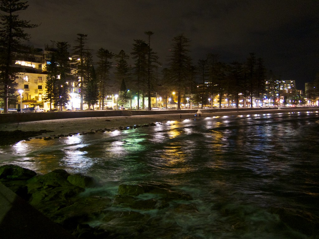 Manly Beach at Night Paul Lloyd Flickr