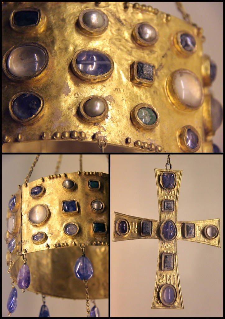 Votive crown with cross and inscription detail collage 1… Flickr