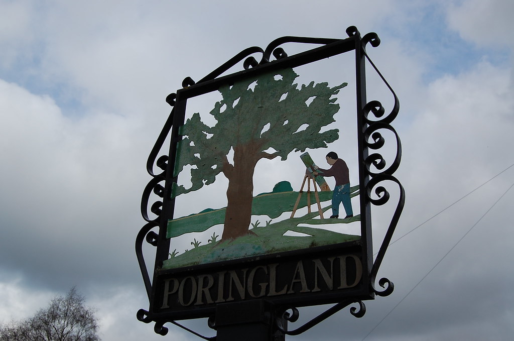 Poringland Sign Poringland is a long unattractive village … Flickr