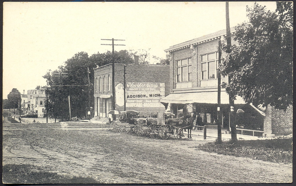 Addison MI RARE Village Street View Lenawee County Ghost T… Flickr