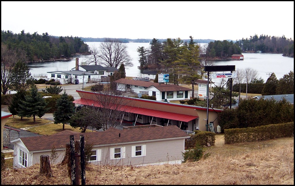 View overlooking village of Ivy Lea, and the Thousand Islands a photo