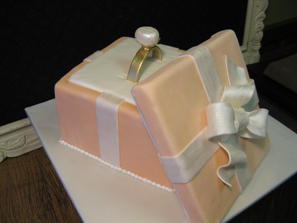 engagement ring cake Stephanie Baker Flickr