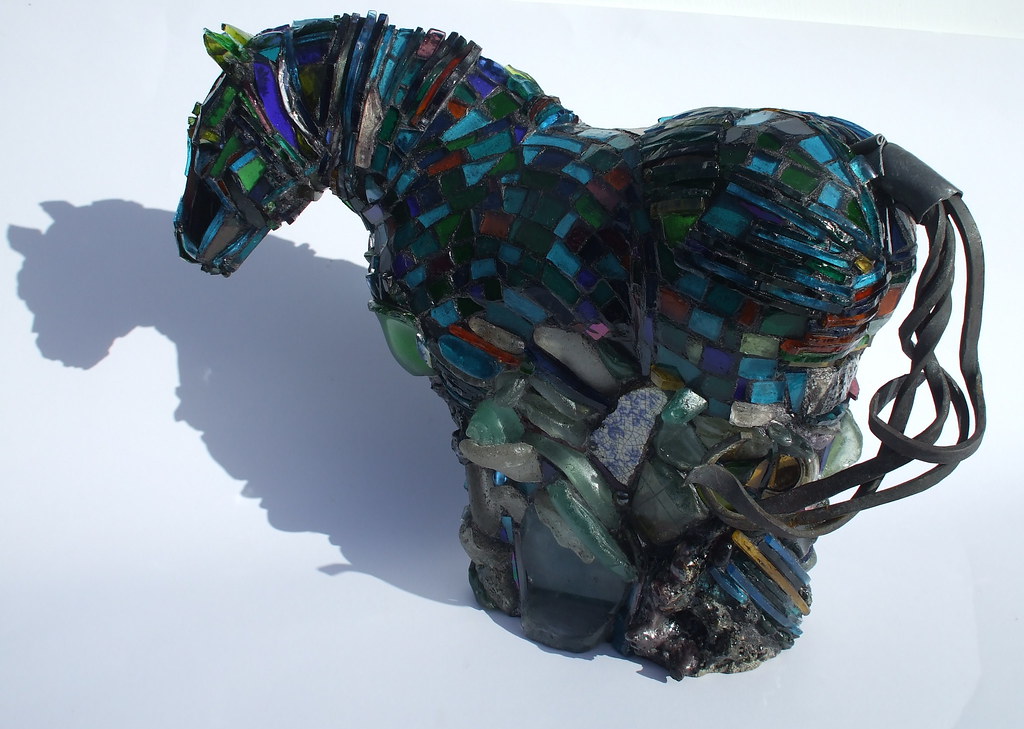 Horse sculpture Percheron Opus Small horse sculpture mosa… Flickr