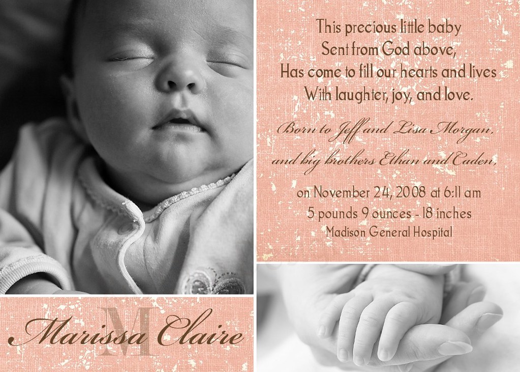 Birth and Adoption Announcements Flickr