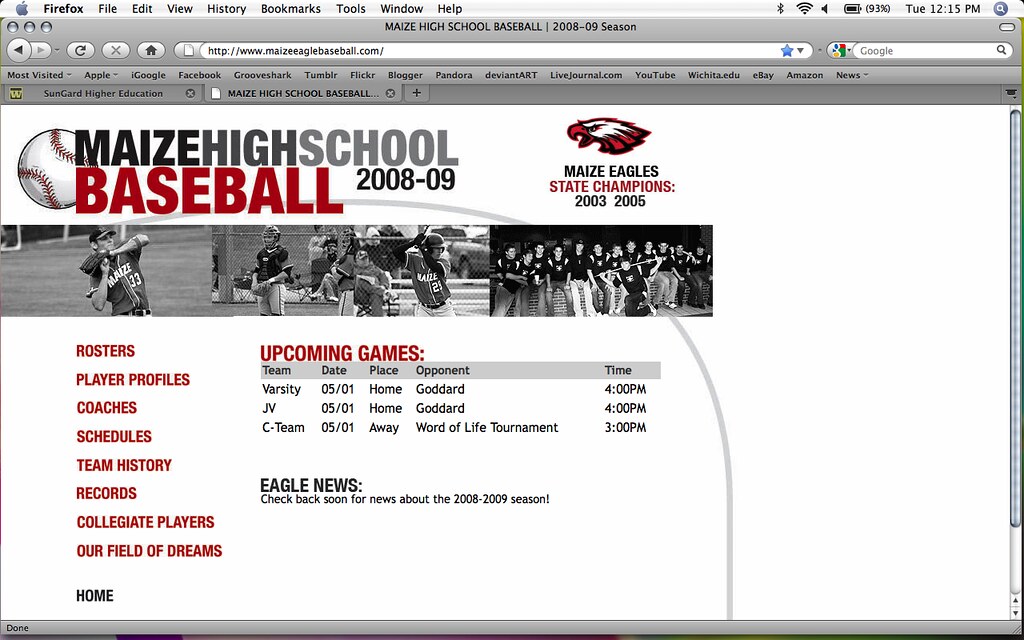 Maize High School Baseball site 1  design and HTML… Flickr