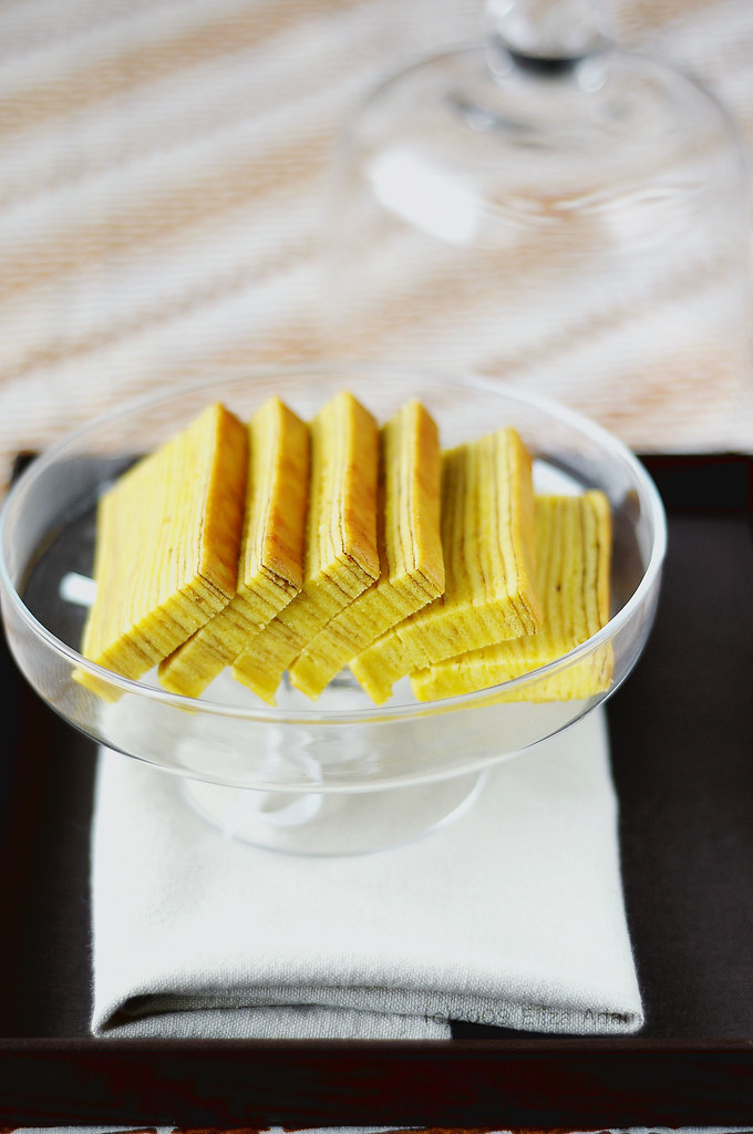 Kue Lapis Legit with batik background. Eliza Adam Flickr