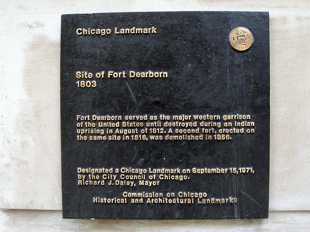 Fort Dearborn Massacre Historic Landmark Plaque a photo on Flickriver