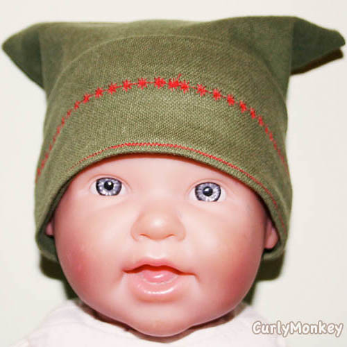 Baby hat organic cotton green organic cotton baby hat embr… Flickr