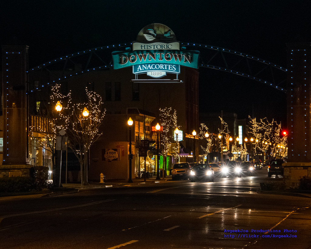 Historic Downtown Anacortes at Night Here ya go.... PHOTO … Flickr