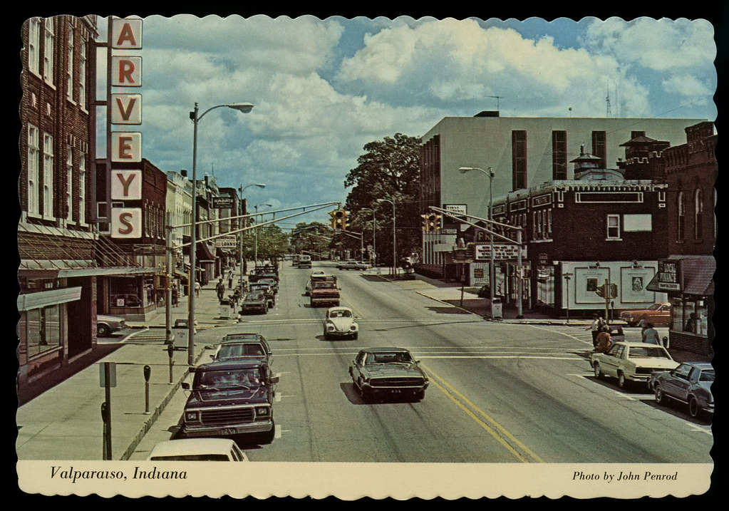 Lincolnway, Downtown Valparaiso, circa 1975 Valparaiso, … Flickr
