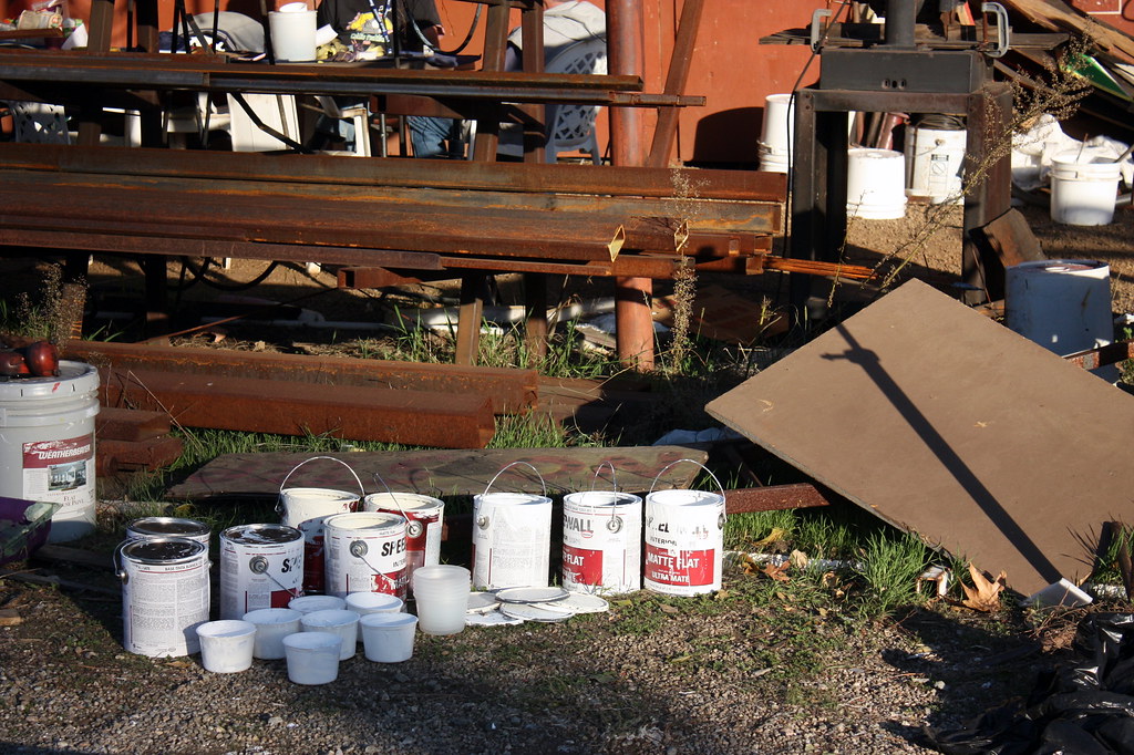 paint cans we use a lot of paint to color code the float John Lambert Pearson Flickr