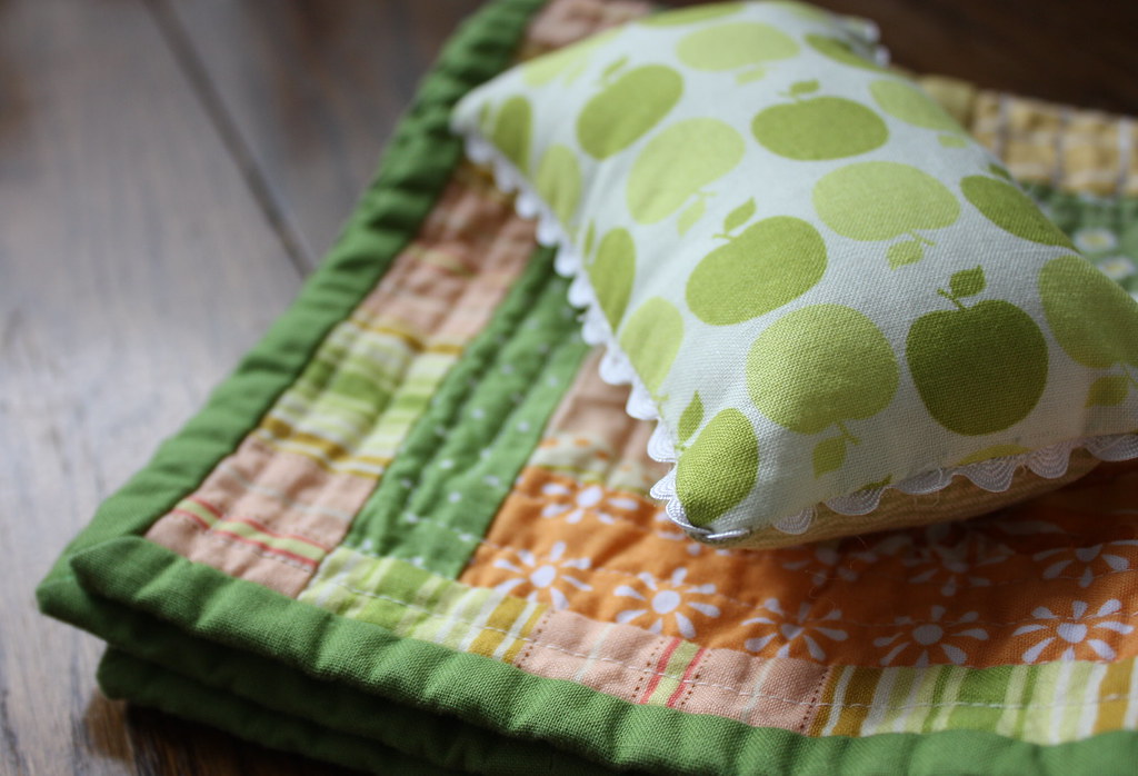 doll quilt and pillow for my 2yearold niece Flickr