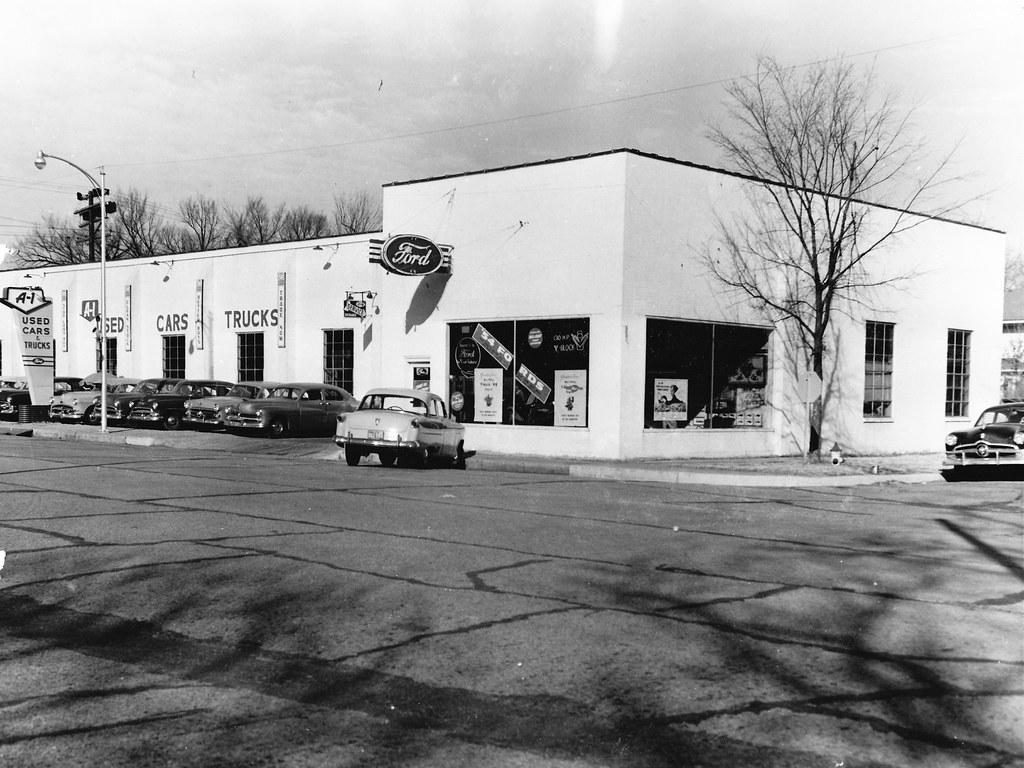 Meier Motors Ford, Baxter Springs KS, 1954 Bill Cook Flickr