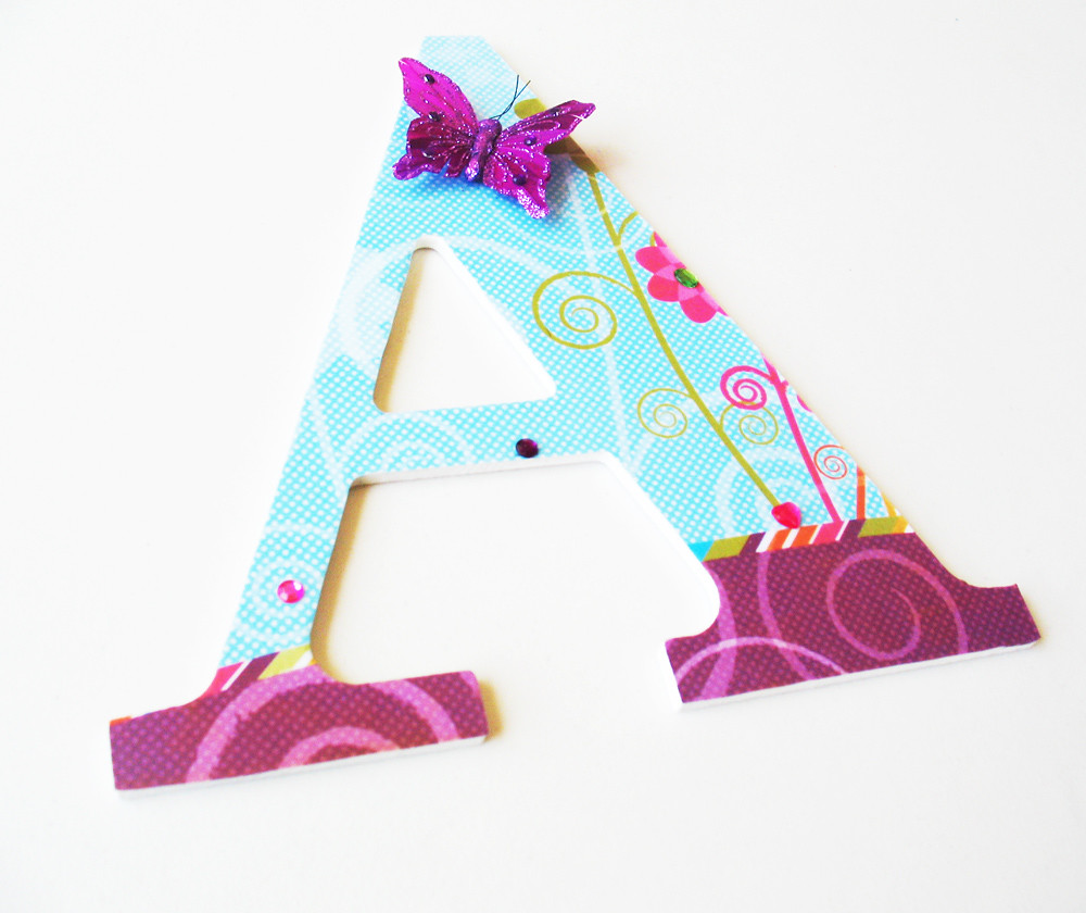 Nursery Room decor Wood letter A Decorate with Blue and… Flickr