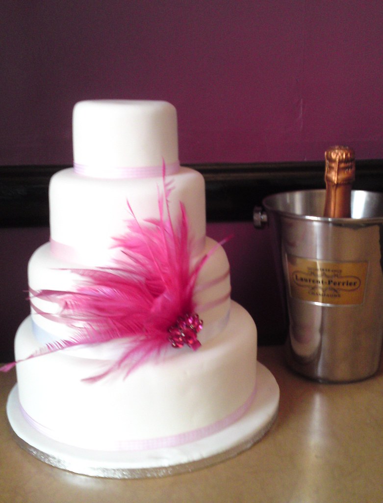 Pink Feather Wedding Cake a photo on Flickriver