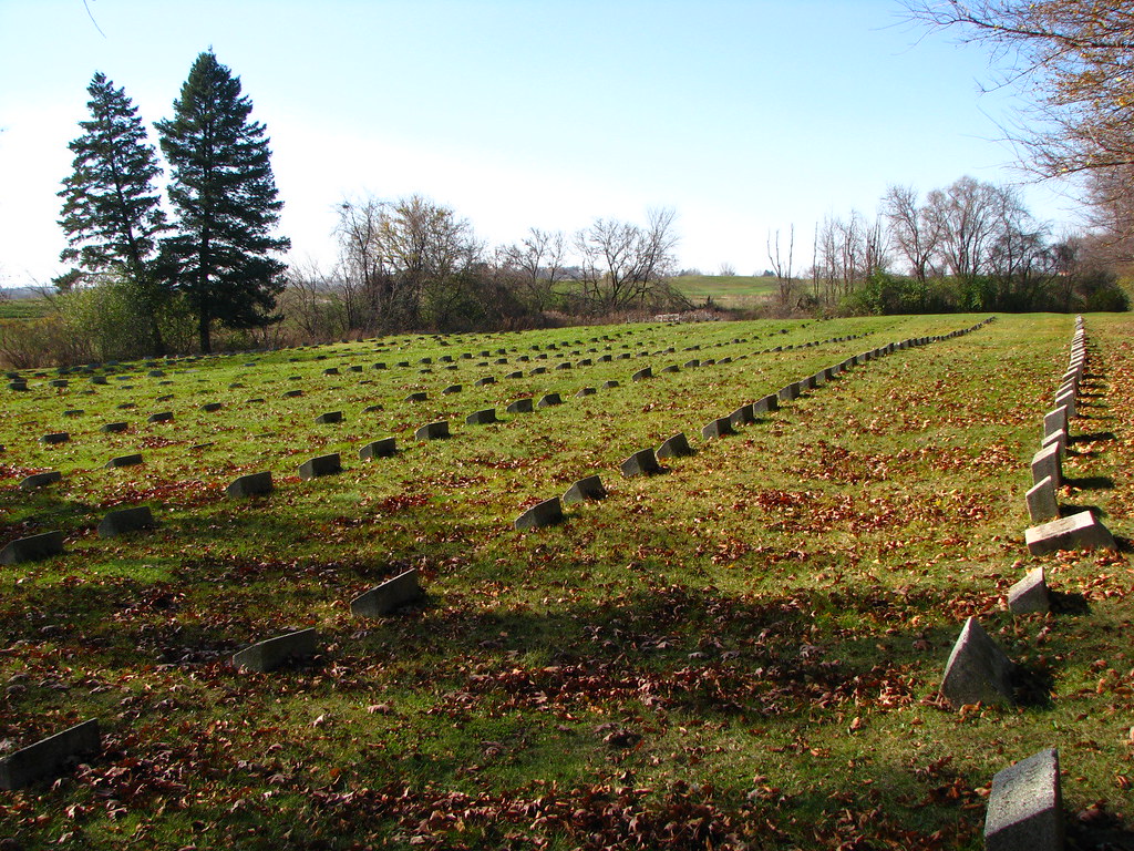 Elgin Mental Hospital Cemetery Looking west. The markers o… Flickr