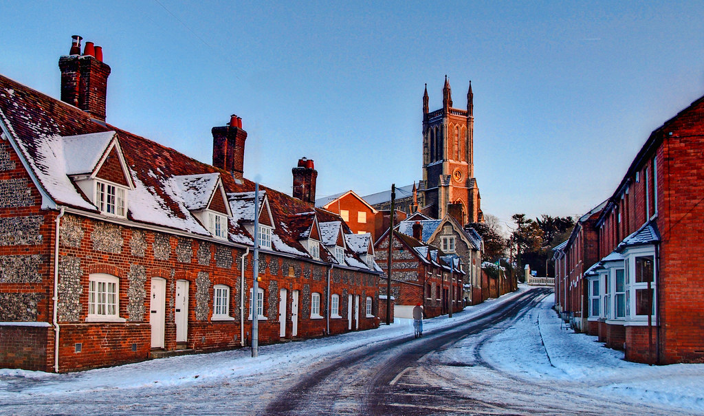 Marlborough Street, Andover on an icy winter's afternoon Flickr