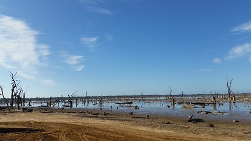 Partly Empty Lake Mulwala NSW There drained part of Lake… Flickr