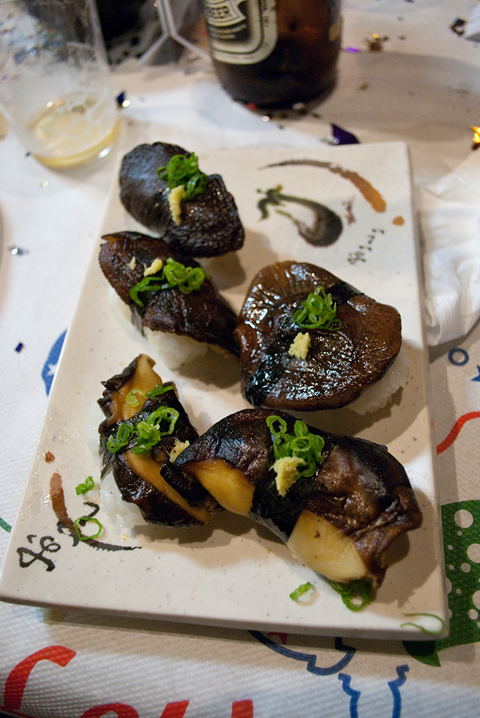 Shiitake nigiri Ted Mills Flickr