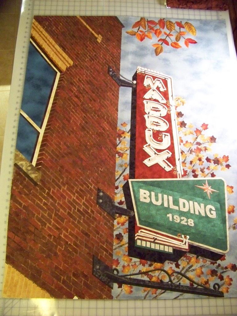 maddux building quilt This is a landscape quilt created fr… Flickr