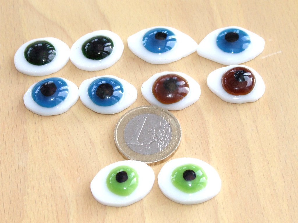 Glass eyes Fused glass eyes for craft work. Julie Redmond Flickr