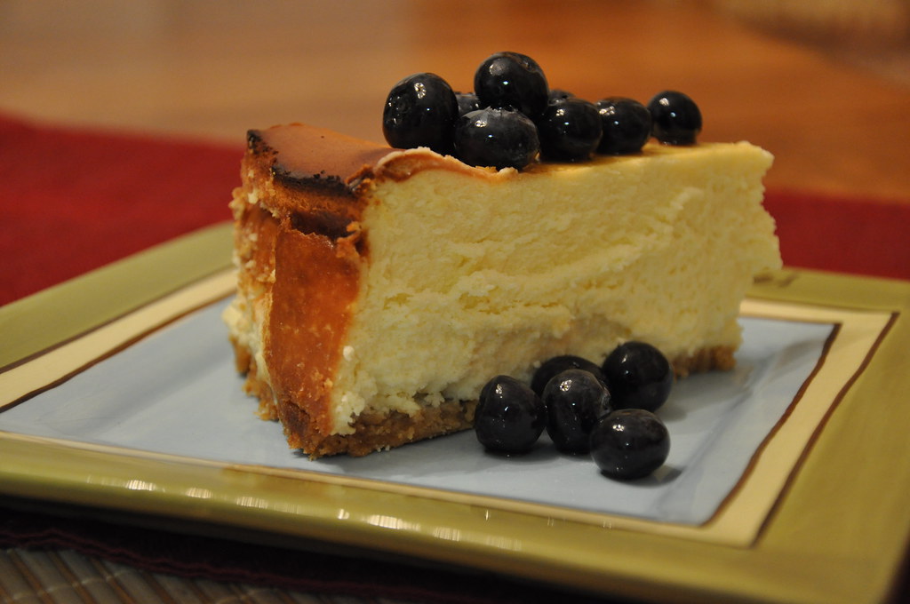 New York Cheesecake with Blueberries for Jonathan's birthd… Flickr