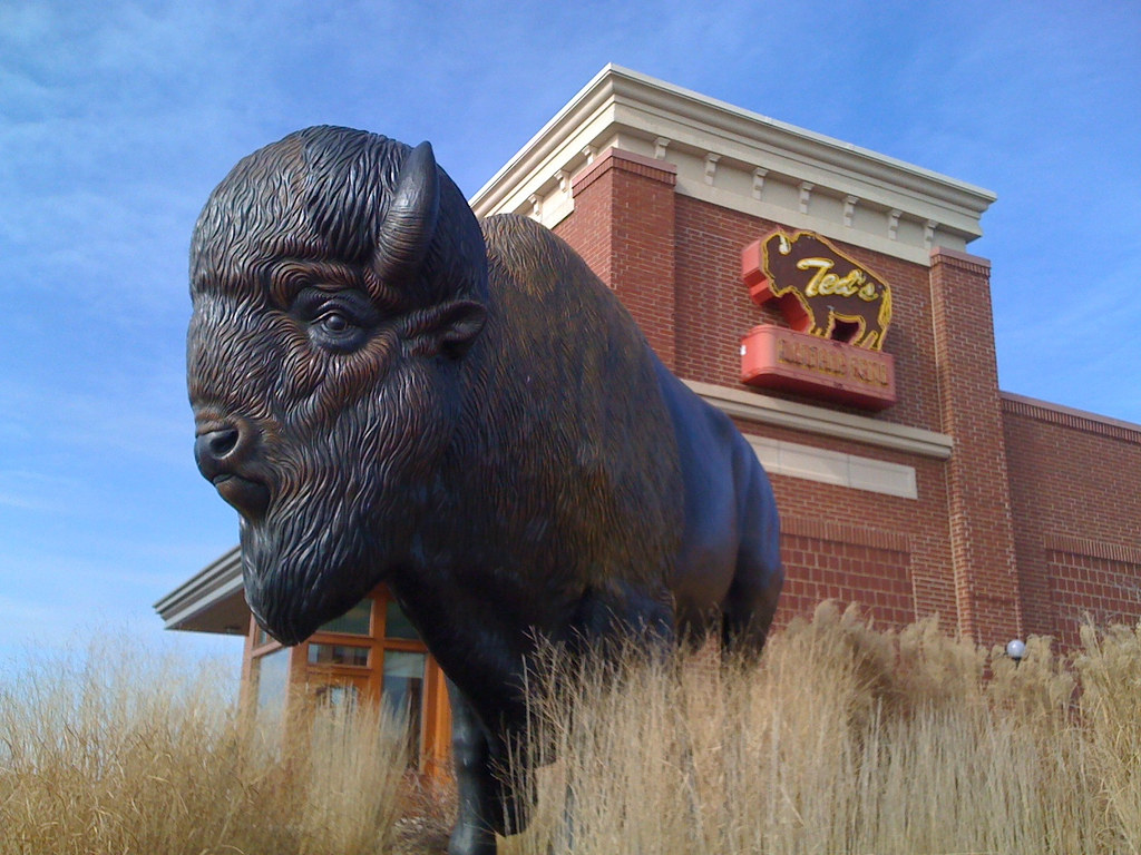 Bronze Buffalo Statue in front of Ted's Montana Grille a photo on Flickriver