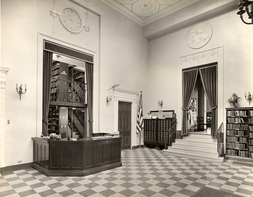 Lucius Beebe Memorial Library The lobby and front desk at … Flickr