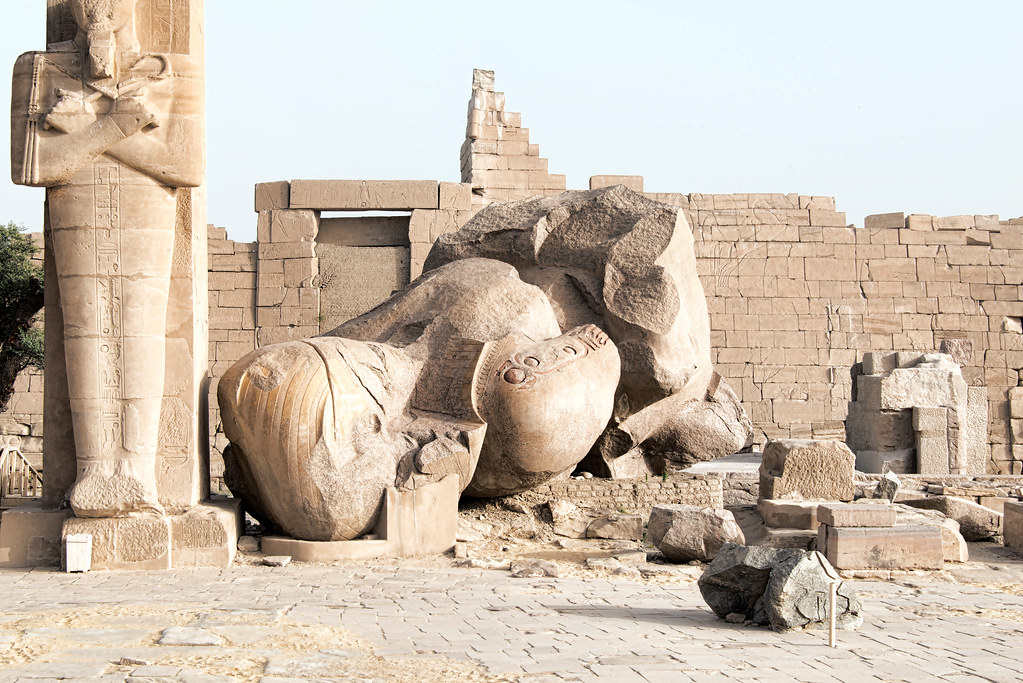 Ramesseum in Egypt. The Ozymandias Colossus I met a trave… Flickr