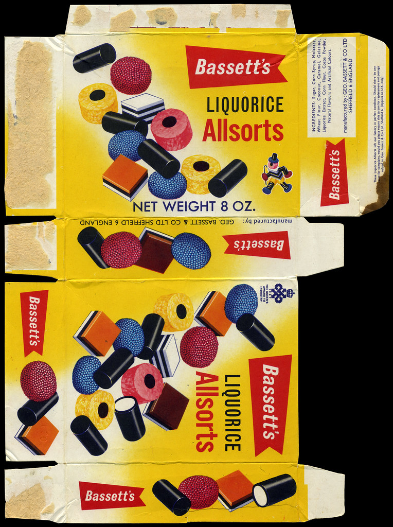 Bassett's Liquorice Allsorts candy box 1970's Although m… Flickr